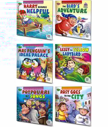 Story Books For Beginners Pack of 6 Books| Early Reader Series in Large Font (v1)