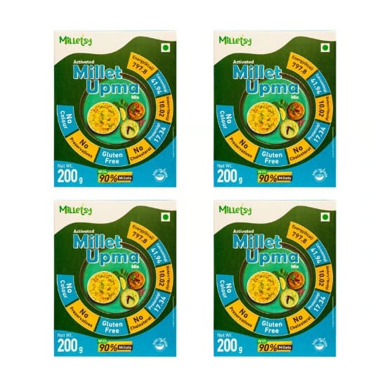 Milletsy Millet Upma Instant Mix Pack of 4 | 200 g each