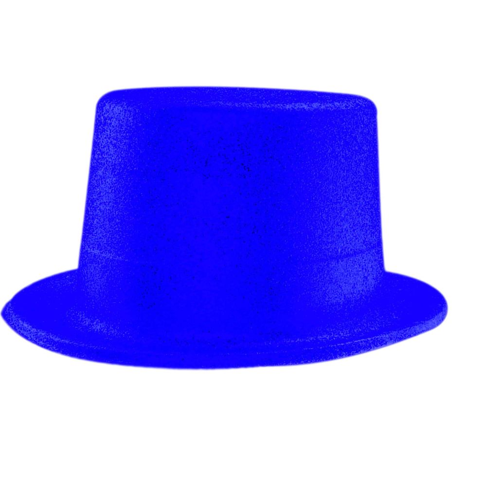 Glitter Top Hat Lrg. Blue