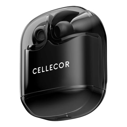 Cellecor BroPods CB07 Waterproof Earbuds With 25 Hours Playtime, ENC, 10mm Driver Bluetooth - Black