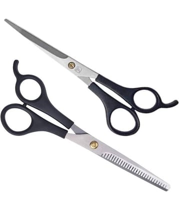 Professional Salon Barber Hair Cutting & Thinning Scissors Hairdressing Styling Tool Including Beard Care. (Stag Combo Scissor) Scissors