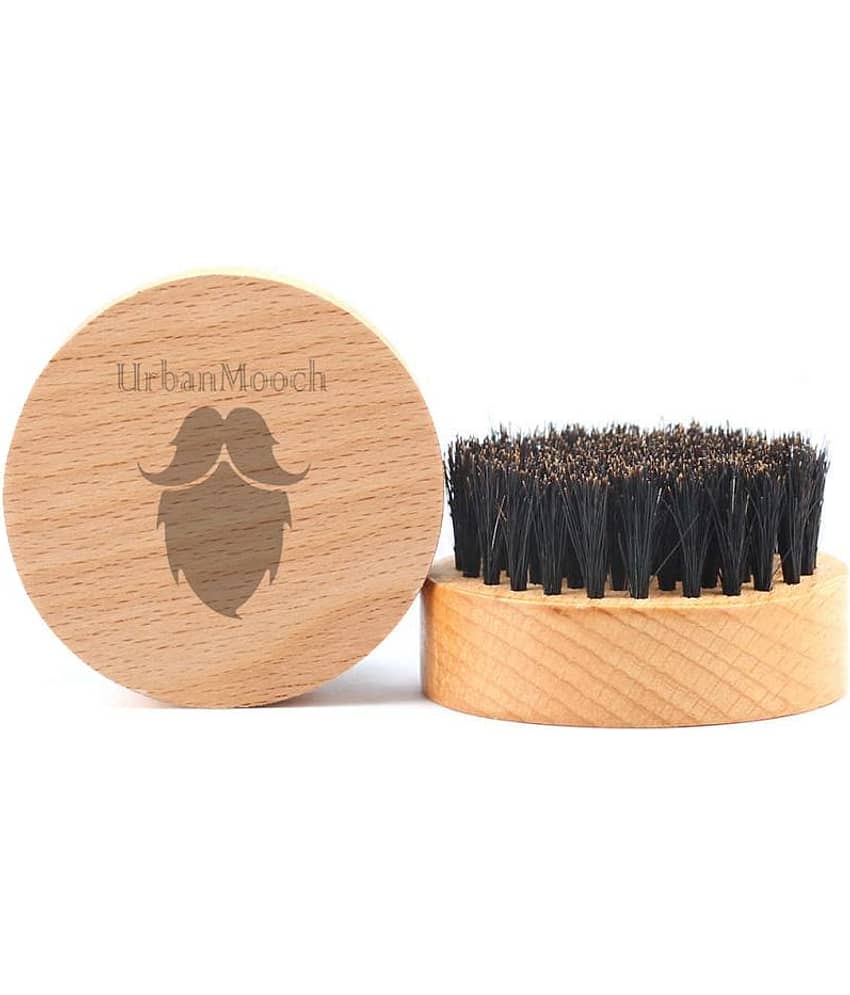 UrbanMooch 100% Boar Bristle Beard Brush Round Hair Brush