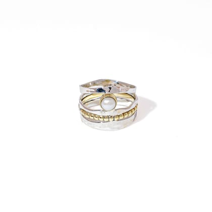 Beaded Spiral Fluid | 925 Silver Ring for Women & Men-12