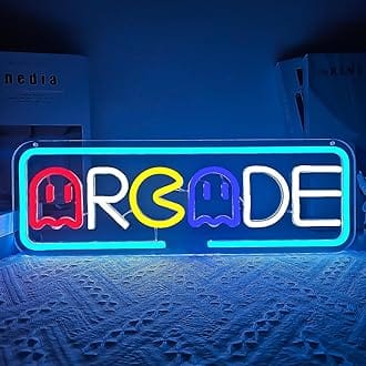Eurotex Gamer Neon Sign, Gaming Neon Sign Board for Gamer Room Decor, Adjust Brightness Gaming Lights for Wall, Gaming Decor for Boys Bedroom and Video Game Room