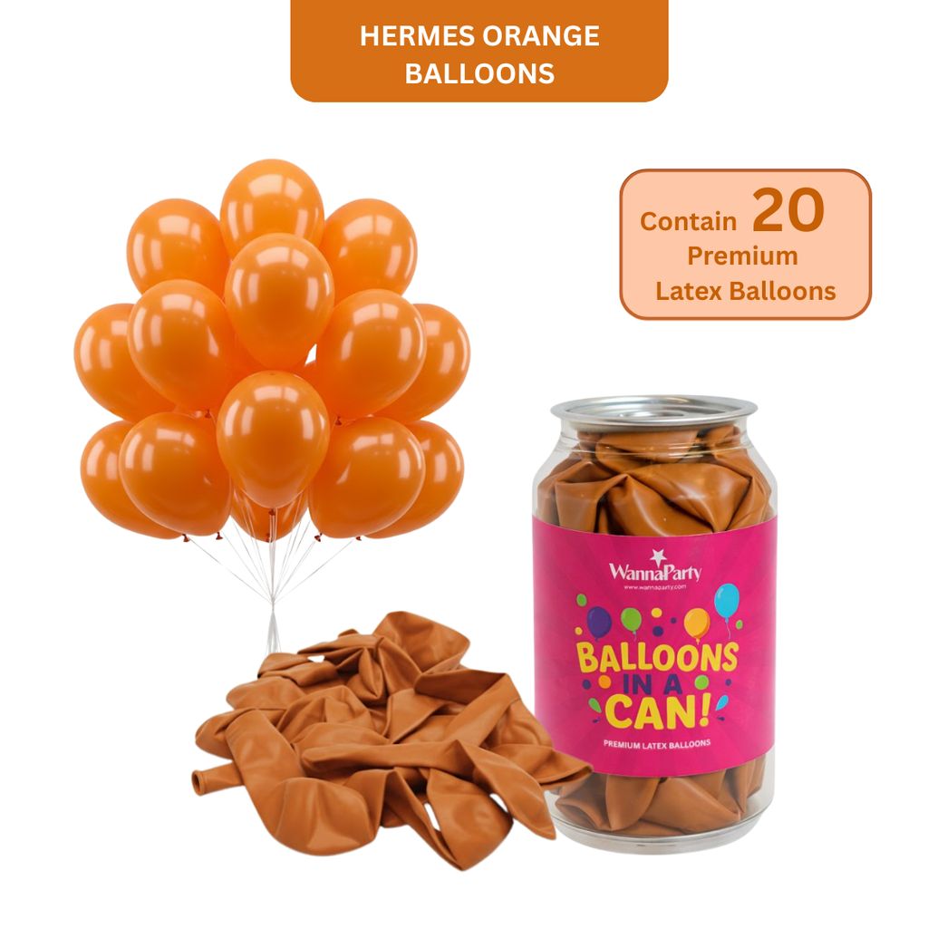 Hermes Orange Premium Latex Balloons 10" - 20PC - Party and Festive Needs | Buy online on ZillyBuy