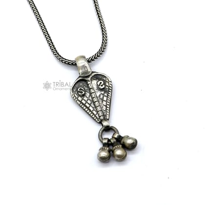 925 sterling silver unique india vintage design cultural pendant, amazing pendant jewelry tribal jewellery nsp840-Only Pendant
