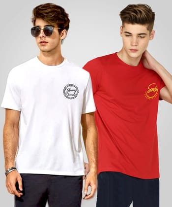 Young Trendz Boys Combo Printed Tshirt(Pack of 2)-7-8YEARS / WHITE RED