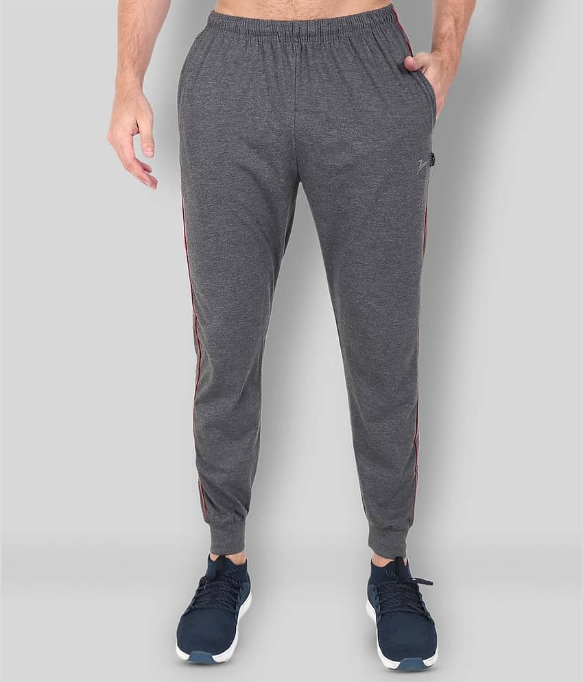 Zeffit - Grey Cotton Blend Men's Joggers ( Pack of 1 )