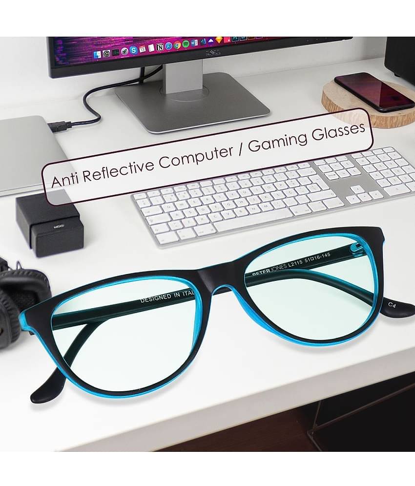 Peter Jones Black Cat Eye Eyeglass Frame ( Pack of 1 )