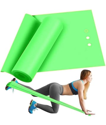 Yoga Band, Resistance Exercise Band for Training Latex-Free Anti-Allergic & Tear-Resistant TheraBand for Exercise, Stretching, Workout & Physiotherapy (Pink) Pack of 1