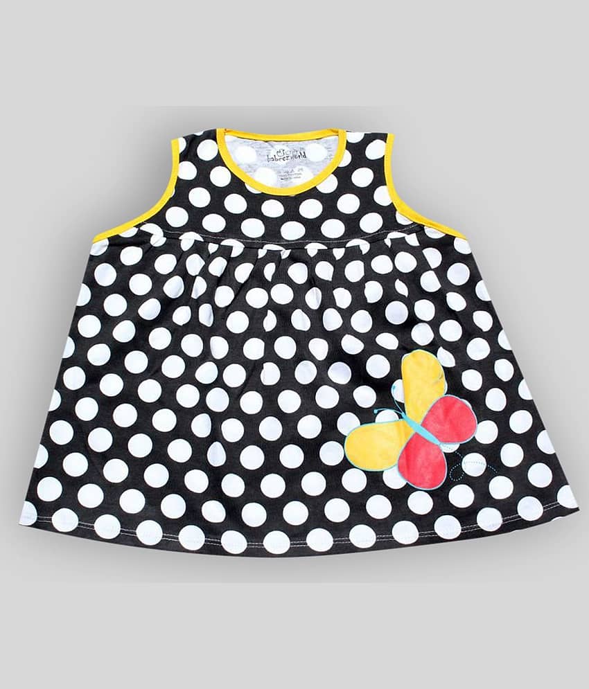 Babeezworld Baby Girls 100% Cotton Frocks ( Black )