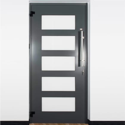 Aluminium Front Door Matt Grey KPD-1007 (3.6 ft x 7 ft)