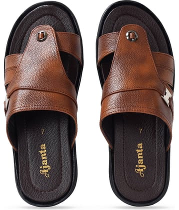 Ajanta - Tan Men's Leather Slipper