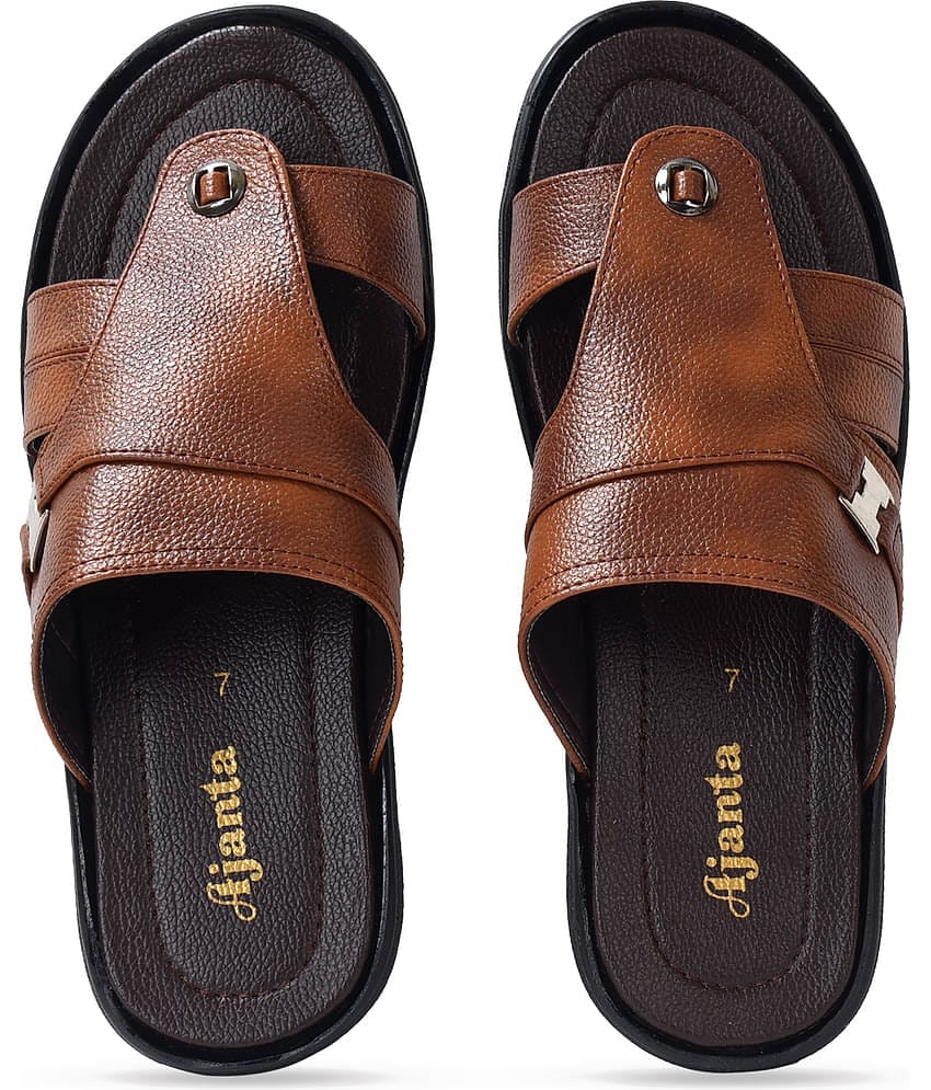 Ajanta - Tan Men's Leather Slipper
