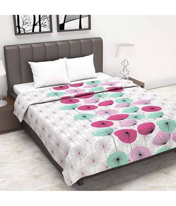 DIVINE CASA Double Cotton Pink Abstract Dohar