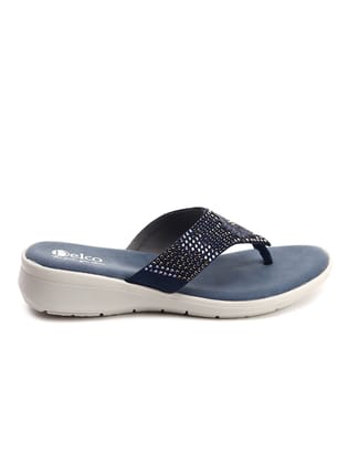 Everyday Flat Slip-On Chappals-37 / Blue