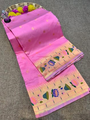 Payal Lotus Border Paithani Soft Tana Silk Sarees