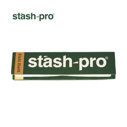 Stash-Pro Ripper Tipper Rolling Paper with Tips - KS Slim-BROWN