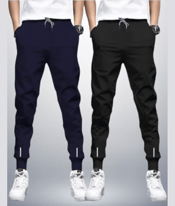 Reya Multicolor Cotton Blend Men's Trackpants ( Pack of 2 )
