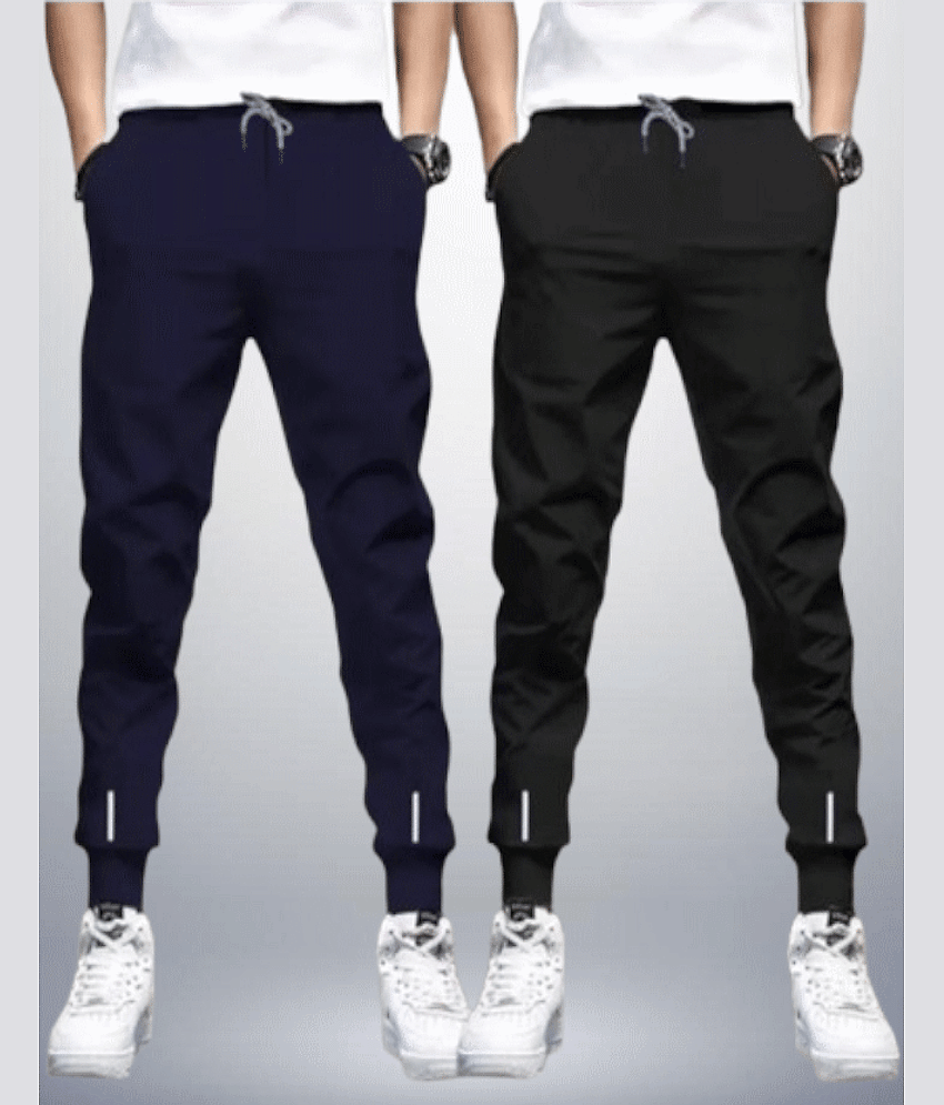 Reya Multicolor Cotton Blend Men's Trackpants ( Pack of 2 )