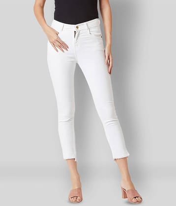 Miss Chase - White Denim Women's Jeans ( Pack of 1 )