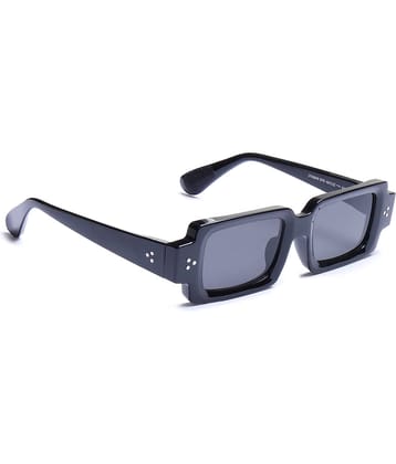 Hexxa Black Square Sunglasses ( Pack of 1 )