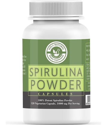 Holy Natural Spirulina Capsule. 1000 mg Vitamins Capsule