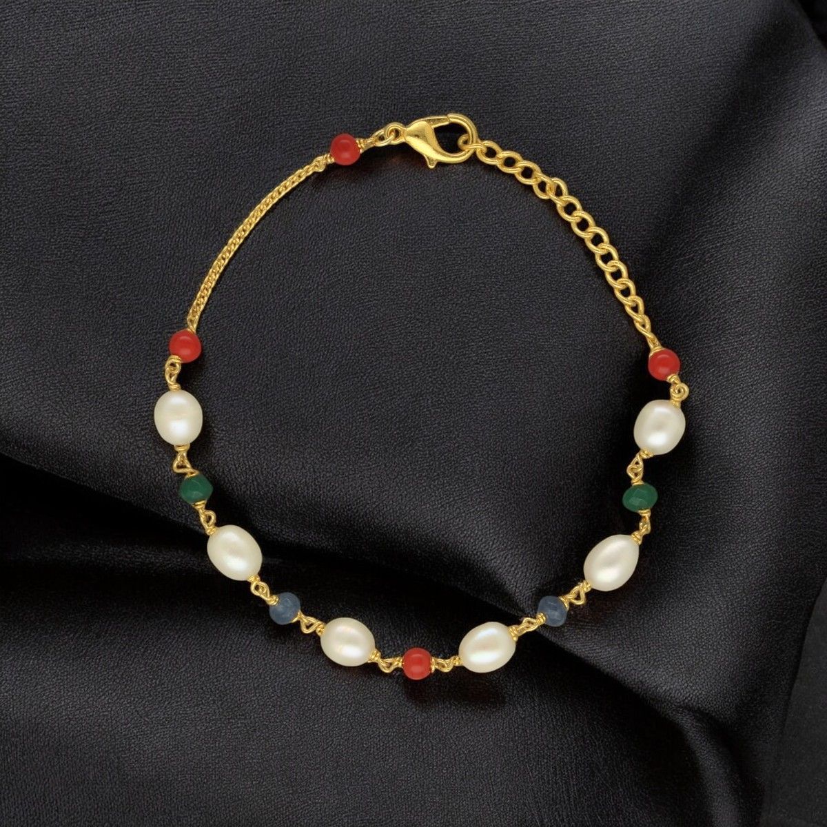 Sri Jagdamba Pearls Multicharm Holder Pearl Bracelet For Women Girls