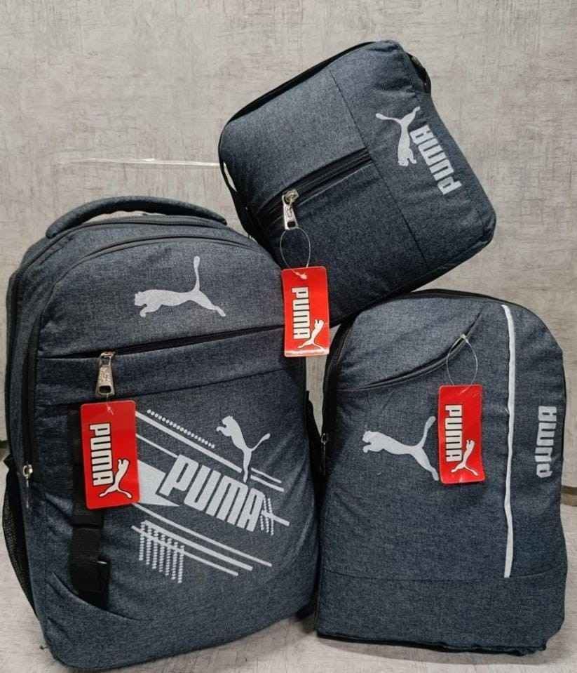 PUMA Bagpack 3 Pcs Combo (Deep and Rich Grey)