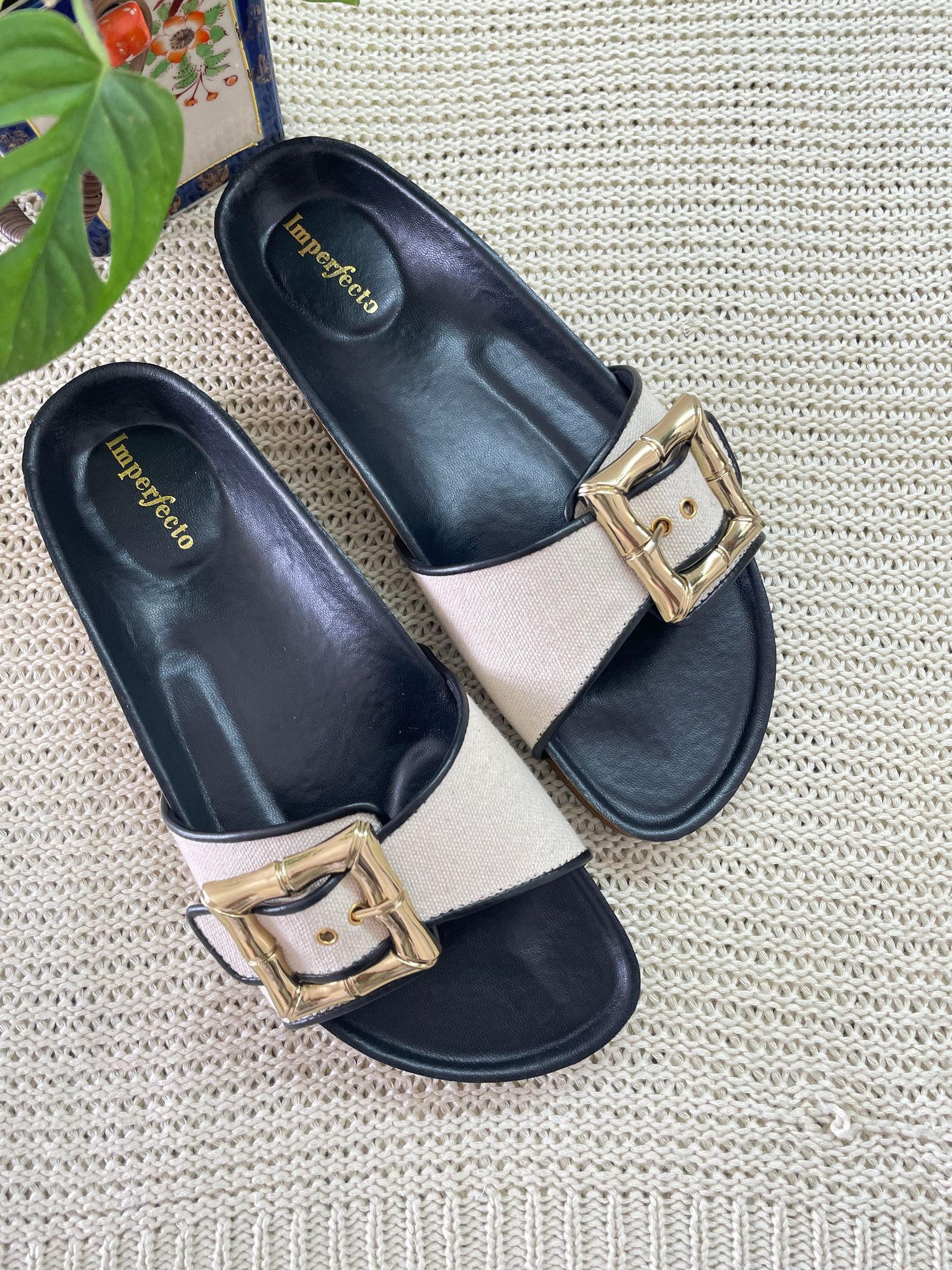 Canvas Buckle Sliders-36
