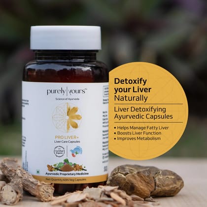 Pro Liver + | Ayurvedic Liver Cleanse and Detox | 60 Capsules-1 bottle