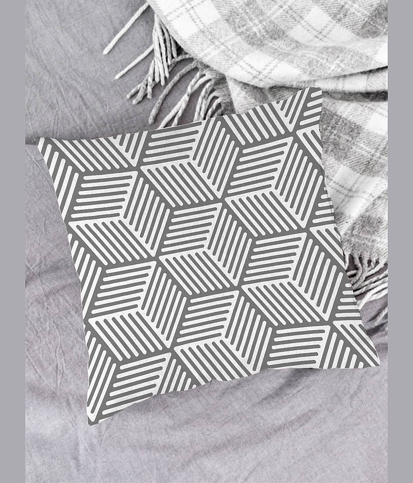 Houzzcode Single Gray Pillow Cover