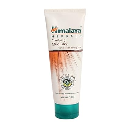 Himalaya Oil Clear Mud Face Pack - Multani Mitti & Walnut, Combination To Oily Skin, 100% Herbal Actives, 100 G
