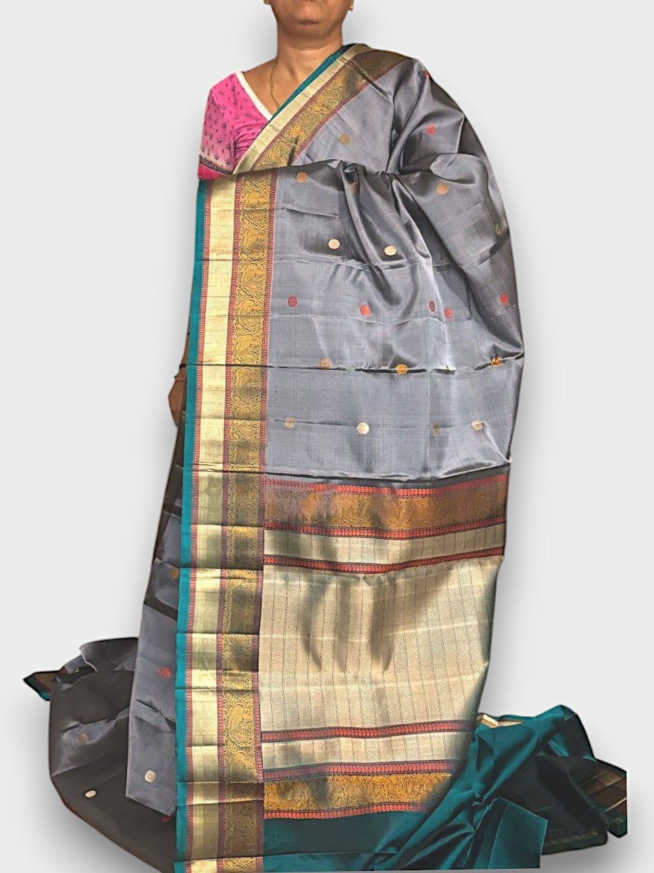 Gray Soft Silk Saree