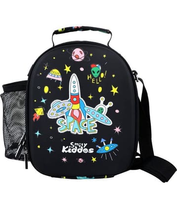 Smily  kiddos - Black Polyester Lunch Bag Pack of 1