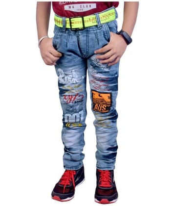 Kundan Pack of 1 Boys Cotton Blend Jeans ( Blue )
