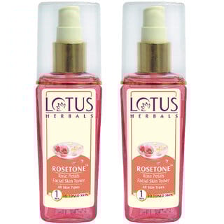 Lotus Herbals Rosetone Rose Petals Facial Skin Toner  For All Skin Types  100Ml ( Pack Of 2 )