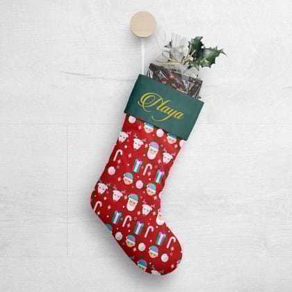 Christmas Candy Craze Stocking-Regular ( 15.5 in x 11 in ) / Metallic Gold