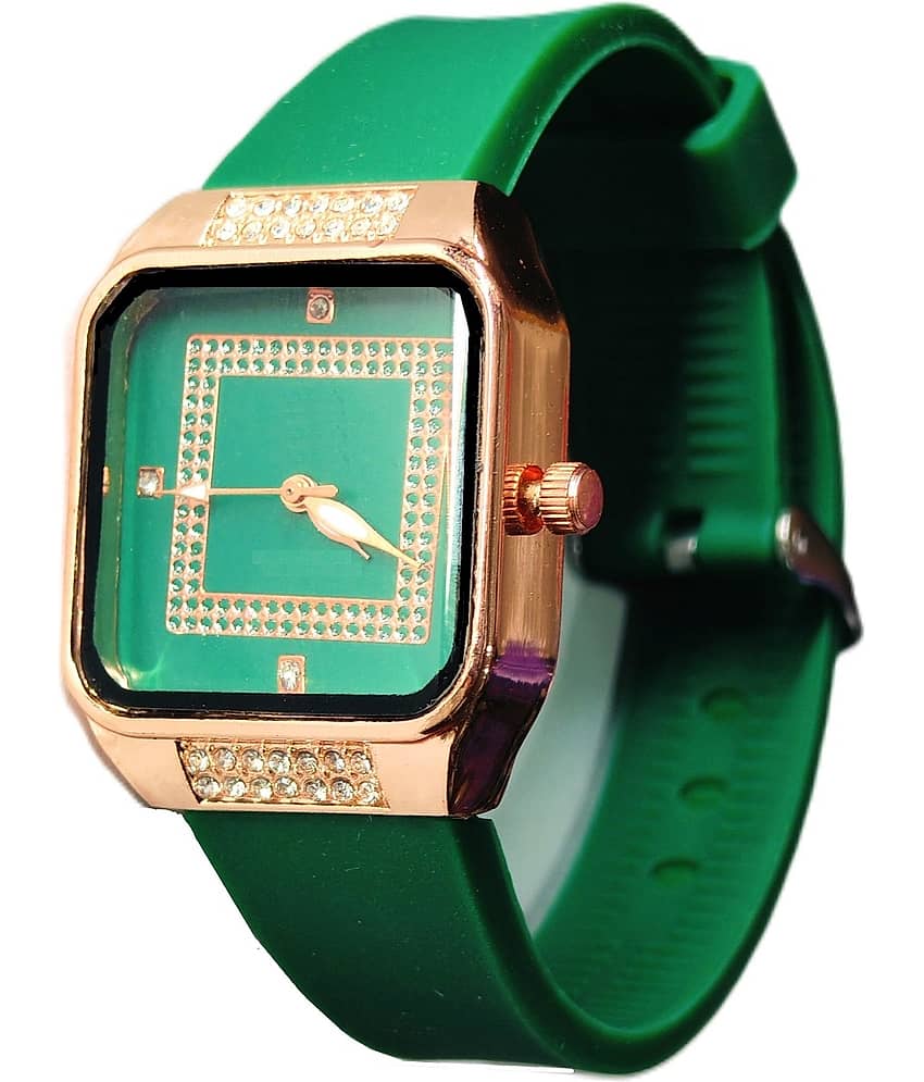 Renaissance Traders Green PU Analog Womens Watch