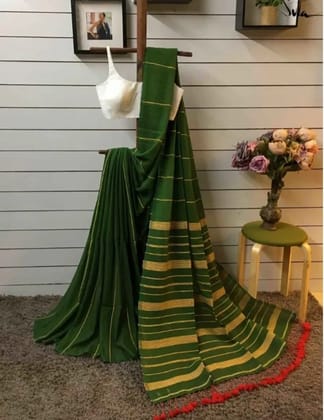 Summer Collection. Khadi  Khesh  Saree. With Blouse Piece Running .... Fabric-Khadi Cotton by Cotton. Soft and Comfortable Quality.