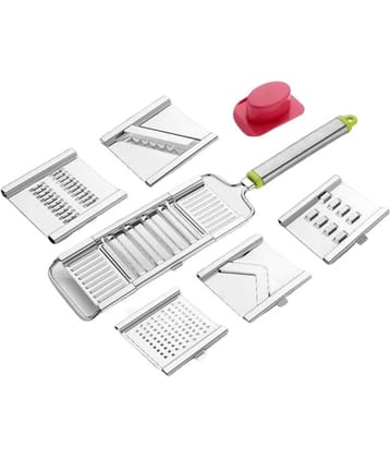 NCMART - Stainless Steel Vegetable Grater,Cheese Grater,Fruit Grater,Slicer ( Pack of 1 ) - Silver