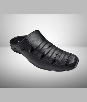 RAZE GAZE HALF BLACK SHOE - Black Men's Sandals