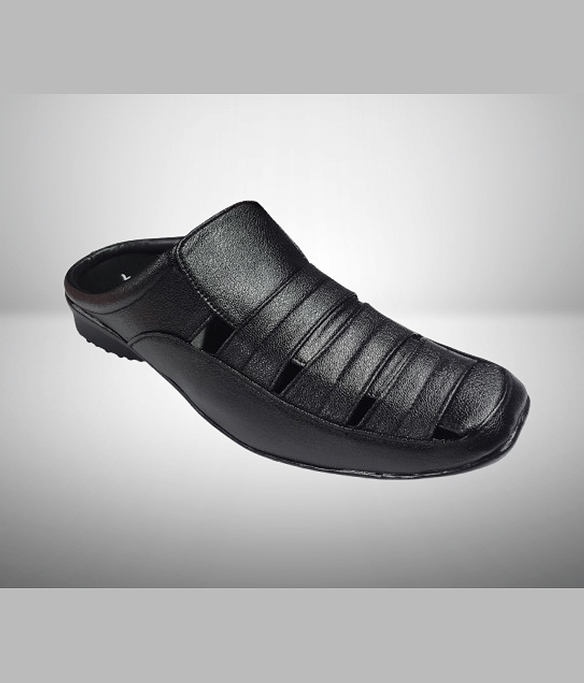 RAZE GAZE HALF BLACK SHOE - Black Men's Sandals