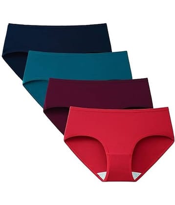 Louis Craft Pack of 4 Cotton Hipster For Women ( Multicolor2 )