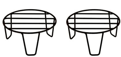 Powder Coated Metal 3 Legs Planter Stand 8 inches-Pack of 2