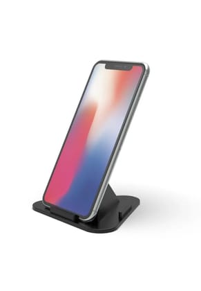 Universal Pyramid Design Desktop Mobile Stand  Portable Non-Slip Smartphone Cradle for Home & Office Black