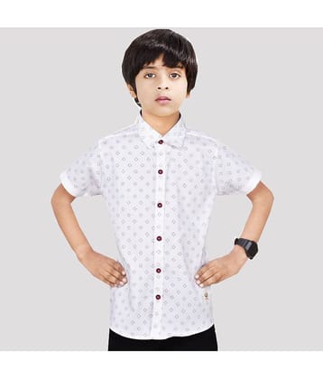 Made In The Shade Pack of 1 Boys 100% Cotton Half Sleeves Shirt ( White )