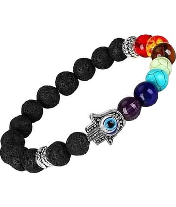 FASHION FRILL - Black Bracelet ( Pack of 1 )