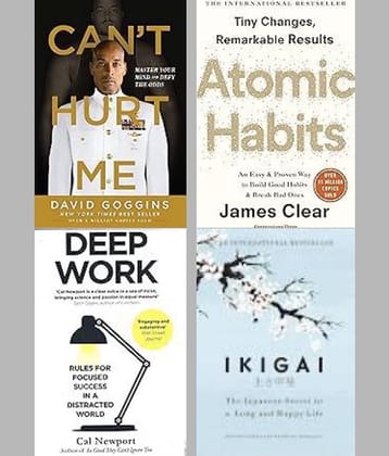Can't Hurt Me + Atomic Habits + Deep Work + Ikigai
