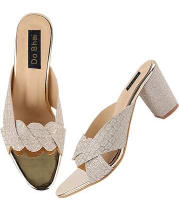Do Bhai Gold Block Heels